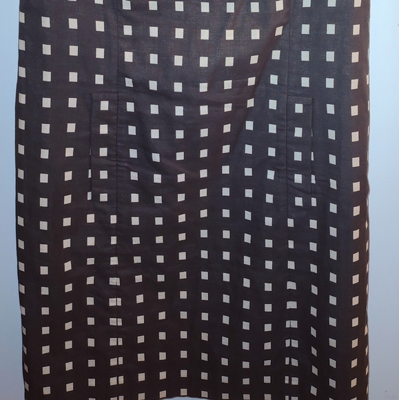 Ann Taylor Brown and Cream Check Sleeveless Dress - Picture 3 of 6